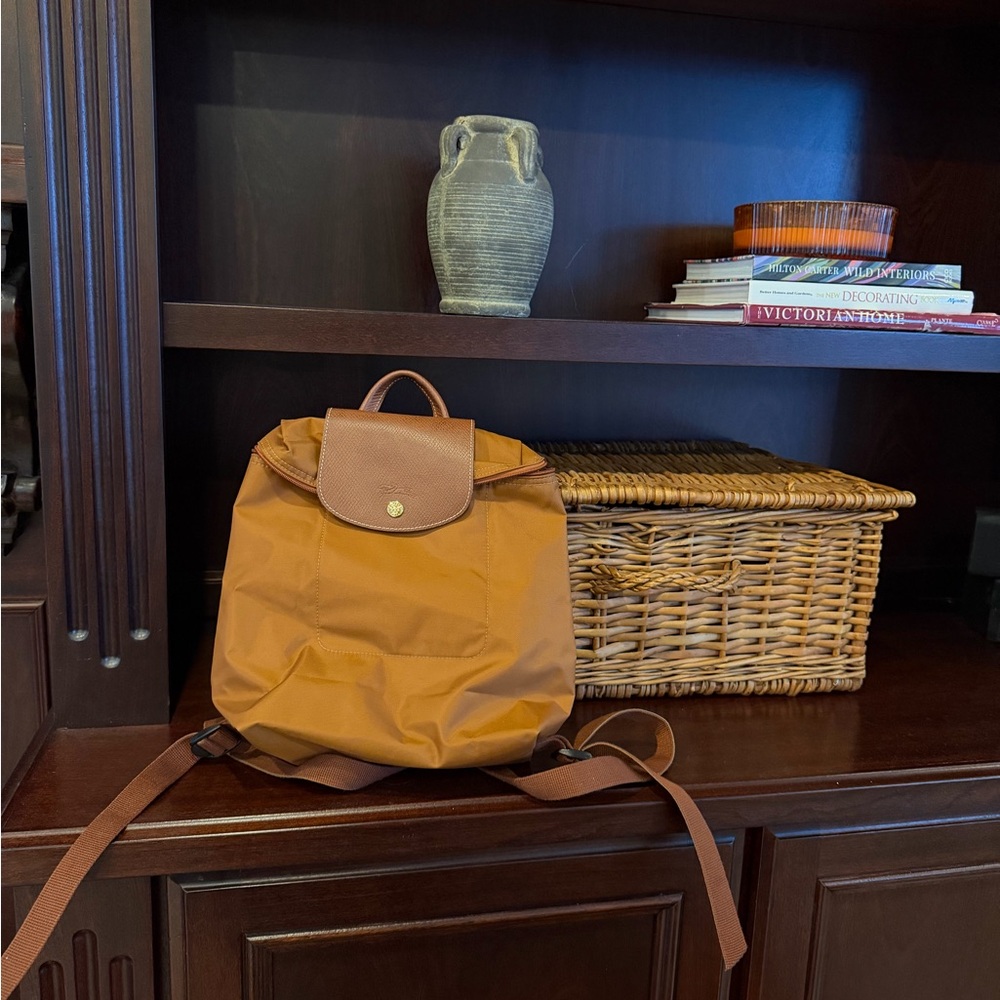 Longchamp Brown and Tan Backpack